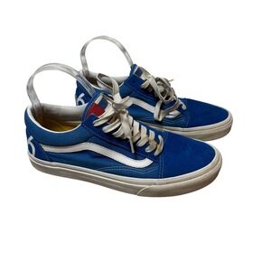 Vans Old Skool 1966 Blue Suede White Stripe Low Top Sneakers Men 8 WO 9.5 Skater
